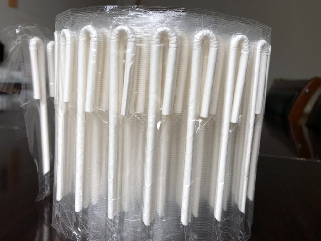 u shape paper straw