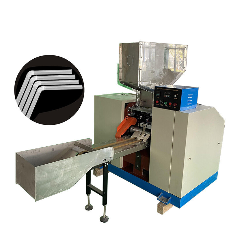 Flexible straw bending machine